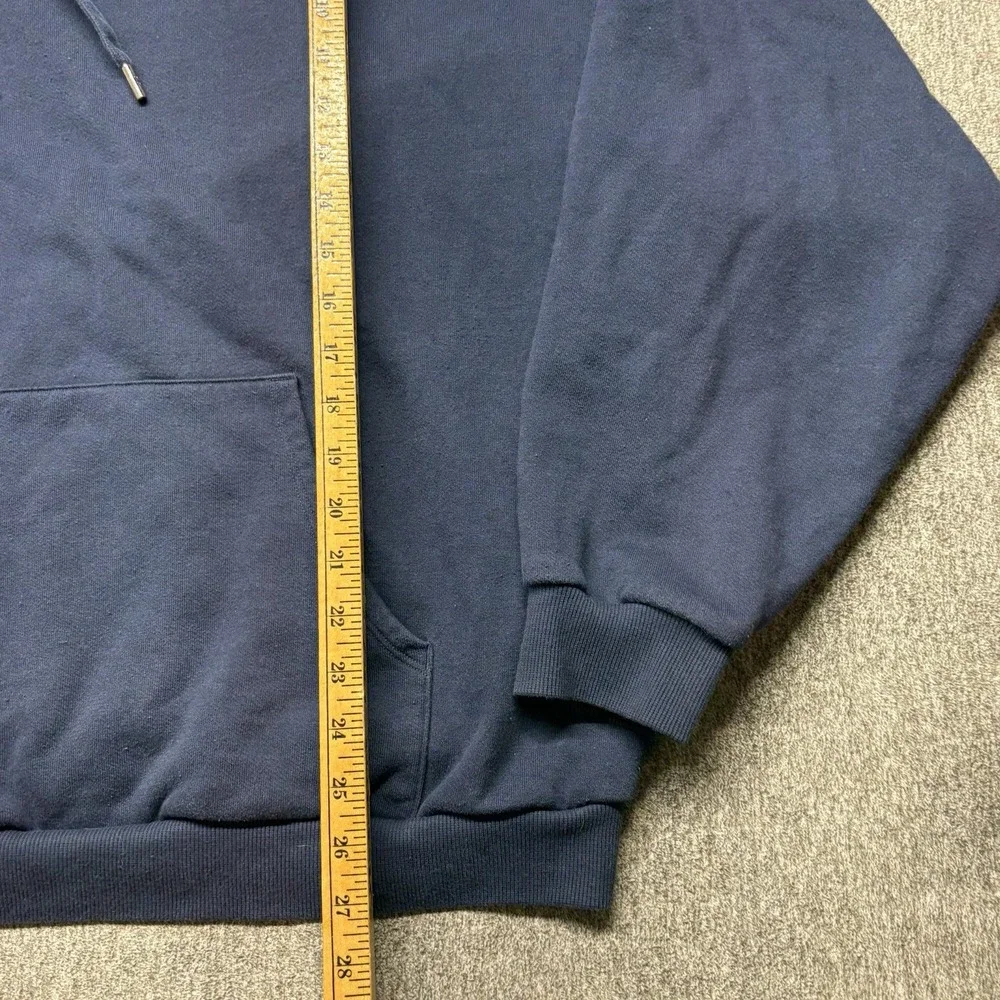 Alo Yoga Accolade Hoodie Blue Chrome Logo Relaxed Fit Sweatshirt Womens 2XL